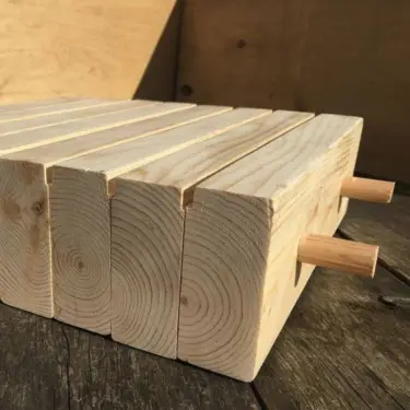 Madera Laminada con Pasadores